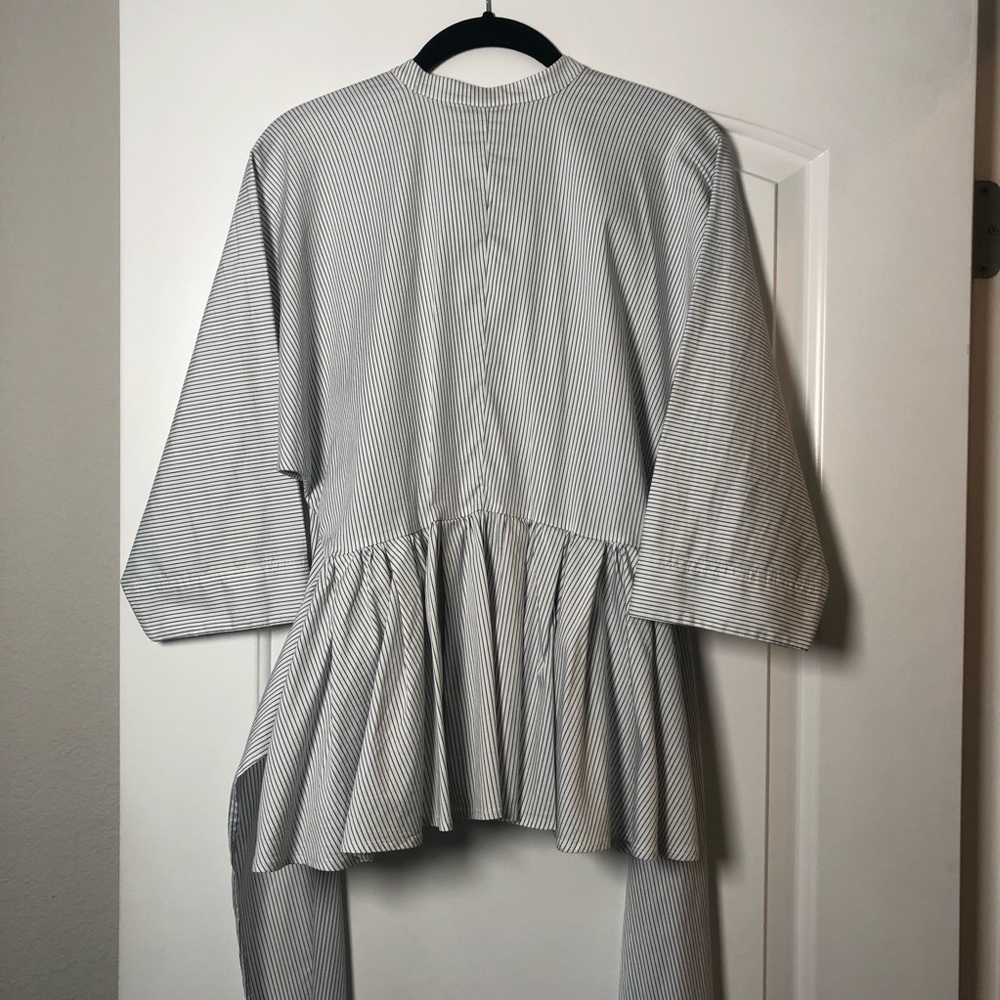 NWOT Tome Striped Peplum Shirt - Picture 9 of 15